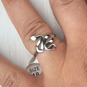 Snake Ring - Silver Tone - Stainless Steel - NWT